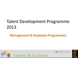 Training Programme 2013