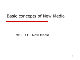 Basic Concepts of New Media