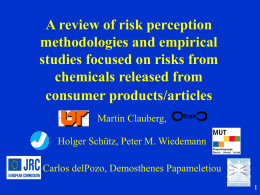 A review of risk perception methodologies and empirical