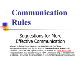 Communication Rules