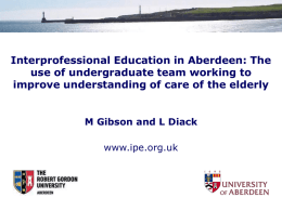 Aberdeen Interprofessional Healthcare Education
