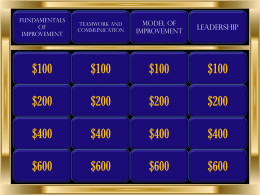 IHI Open School Chapter Jeopardy Game
