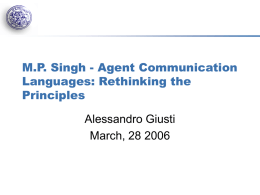 M.P. Singh - Agent Communication Languages: Rethinking the