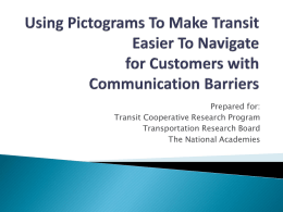 Using Pictograms To Make Transit Easier To Navigate for