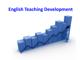 English Teaching Development - Office of Education Ministry
