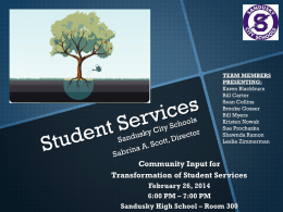 Student Services Community Meeting PPT - scs