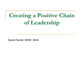 Creating a Positive Chain of Leadership