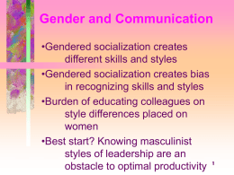 Gender in Communication - UCSD Mathematics | Home