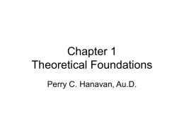 Chapter 1 Theoretical Foundations