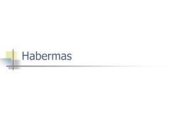 Habermas - UMN Department of Sociology
