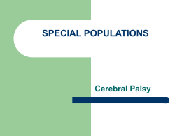 SPECIAL POPULATIONS CASE STUDY