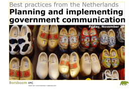 Planning and implementing government communication