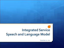 Multi-disciplinary Team Speech and Language Model