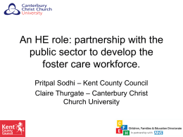 An HE role: partnership with the public sector to develop
