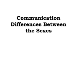 Communication Between Genders