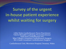 Survey of the urgent in-house patient experience whilst