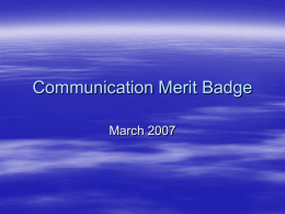 Communication Merit Badge