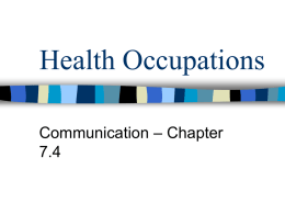 Health Occupations