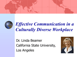Culture and Communication in the Workplace