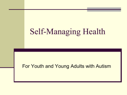 Self-Managing Health - University of Wisconsin–Madison