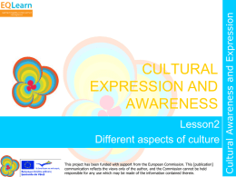 Cultural expressions - MMC- Mediterranean Management