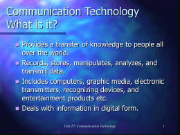 Communication Technology What is it?
