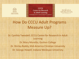 How Do CCCU Adult Programs Measure Up?