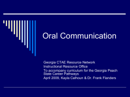 Oral Communication