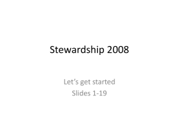 Stewardship 2008 - Luther Seminary