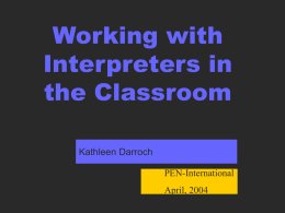 Working with Interpreters in the Classroon