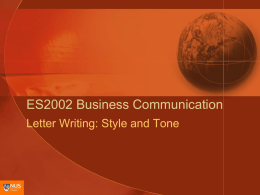 ES2002 Letter Writing