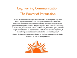 Engineering Communication The Power of Persuasion