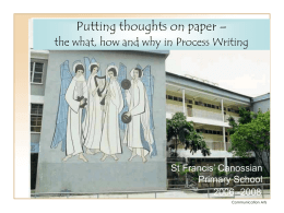 Putting thoughts on paper – the what, how and why in process writing