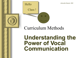 Understanding Vocal Communication