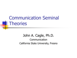 Approaches to Communication - California State University, Fresno