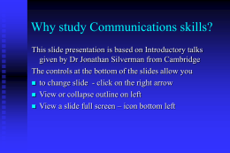 Why study communication skills