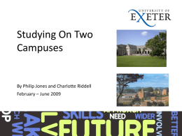 Slide 1 - University of Exeter