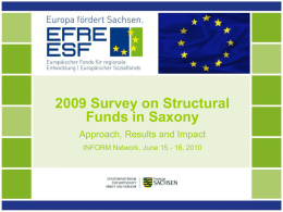 Know your audience: "2009 Survey on Structural Funds in Saxony