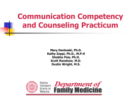 Communication Competency Counseling Practicum