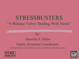STRESSBUSTERS “A Release Valve: Dealing With Stress”
