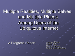 Multiple Realities, Multiple Selves and Multiple Places Among Users