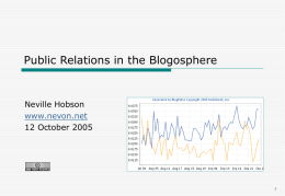 Public Relations in the Blogosphere
