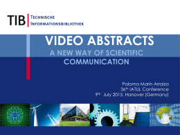 Video abstracts