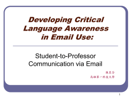 Developing Critical Language Awareness in