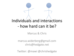 Individuals and interactions
