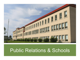 Public Relations & Schools - Gene Sheehan