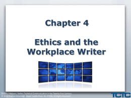 Ethics and the Workplace Writer