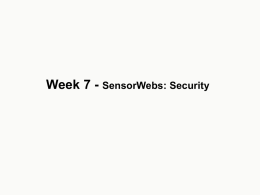 CPS - SensorWeb and security