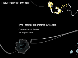 pre-master`s programme