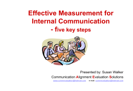 Keeping up to Date with Measuring Communication Effectiveness